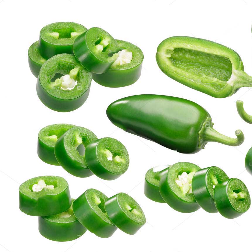 green chilli sliced and chopped